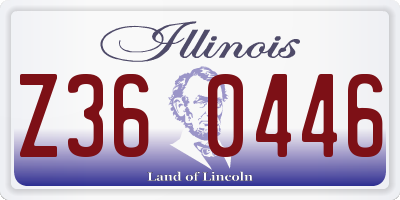 IL license plate Z360446