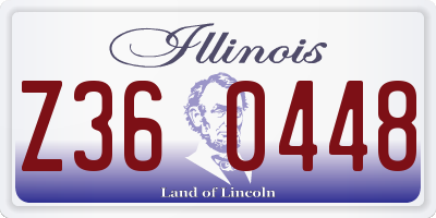 IL license plate Z360448