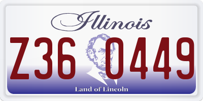 IL license plate Z360449