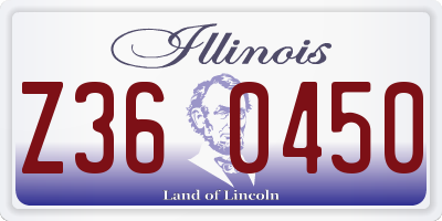 IL license plate Z360450