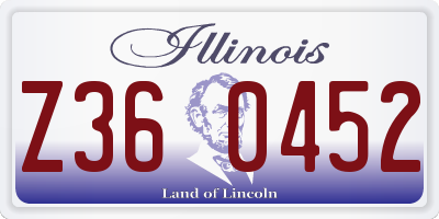 IL license plate Z360452