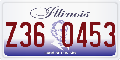IL license plate Z360453