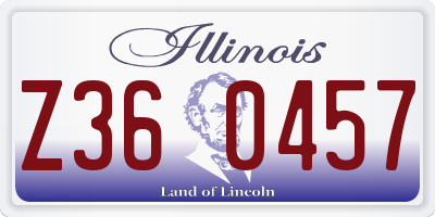 IL license plate Z360457