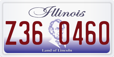 IL license plate Z360460