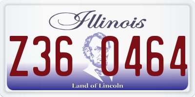 IL license plate Z360464