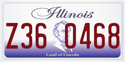 IL license plate Z360468
