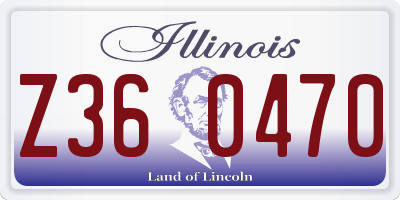 IL license plate Z360470