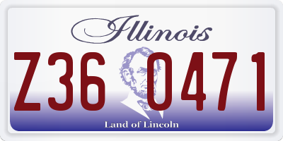 IL license plate Z360471