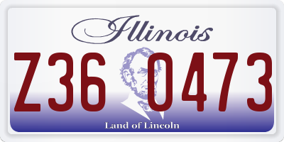 IL license plate Z360473