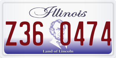 IL license plate Z360474