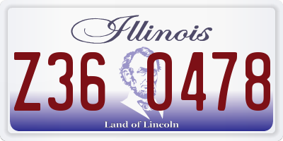 IL license plate Z360478