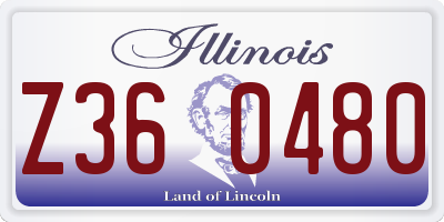 IL license plate Z360480