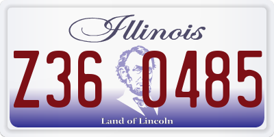IL license plate Z360485