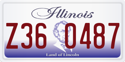 IL license plate Z360487
