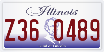 IL license plate Z360489