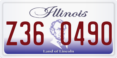 IL license plate Z360490