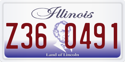 IL license plate Z360491