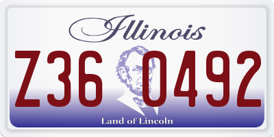 IL license plate Z360492