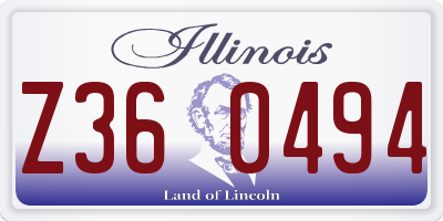 IL license plate Z360494