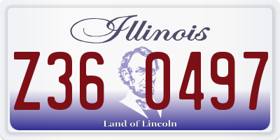 IL license plate Z360497