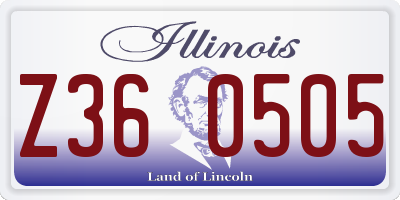 IL license plate Z360505