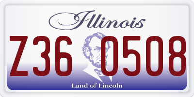 IL license plate Z360508