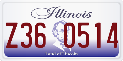 IL license plate Z360514