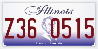IL license plate Z360515