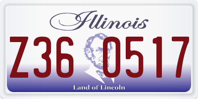 IL license plate Z360517