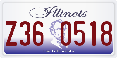 IL license plate Z360518
