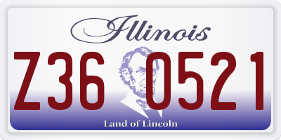 IL license plate Z360521