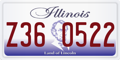 IL license plate Z360522
