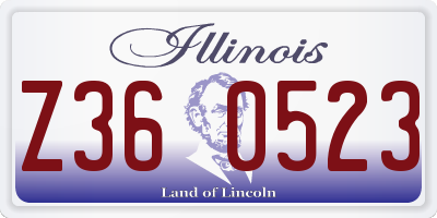 IL license plate Z360523