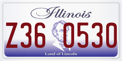 IL license plate Z360530