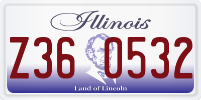 IL license plate Z360532