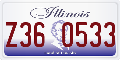 IL license plate Z360533