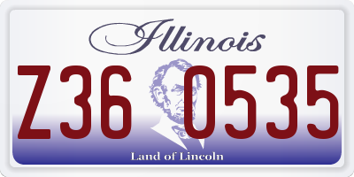 IL license plate Z360535