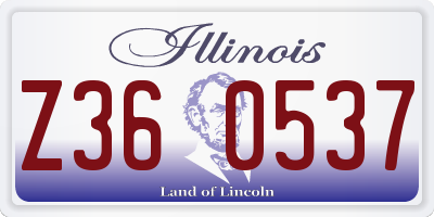 IL license plate Z360537