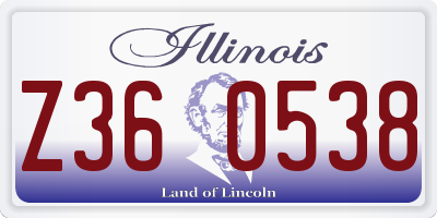 IL license plate Z360538