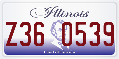 IL license plate Z360539