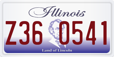 IL license plate Z360541