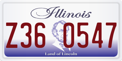 IL license plate Z360547