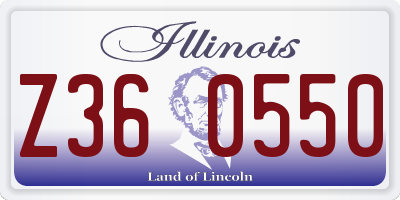 IL license plate Z360550