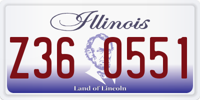IL license plate Z360551