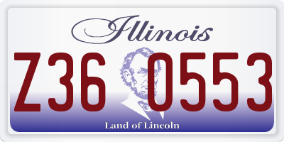 IL license plate Z360553