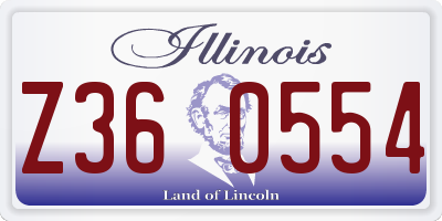 IL license plate Z360554