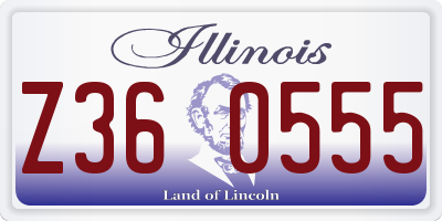 IL license plate Z360555