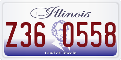 IL license plate Z360558