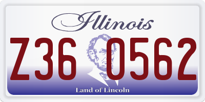 IL license plate Z360562