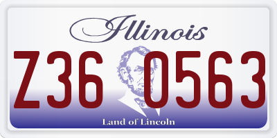 IL license plate Z360563